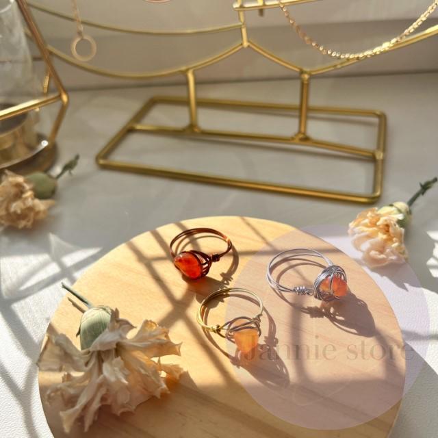Simple ring: Carnelian